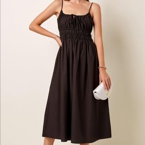 NWT Ciao Lucia black cotton Gabriela midi dress